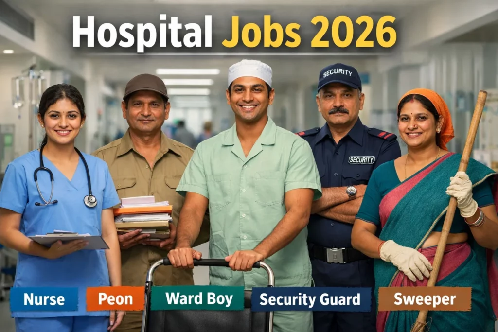 Hospital Jobs 2026: Nurse, Peon, Ward Boy, Security Guard, Sweeper